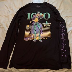 Jojo Bizarre Adventure Jotaro part 6 Black long-sleeve shirt